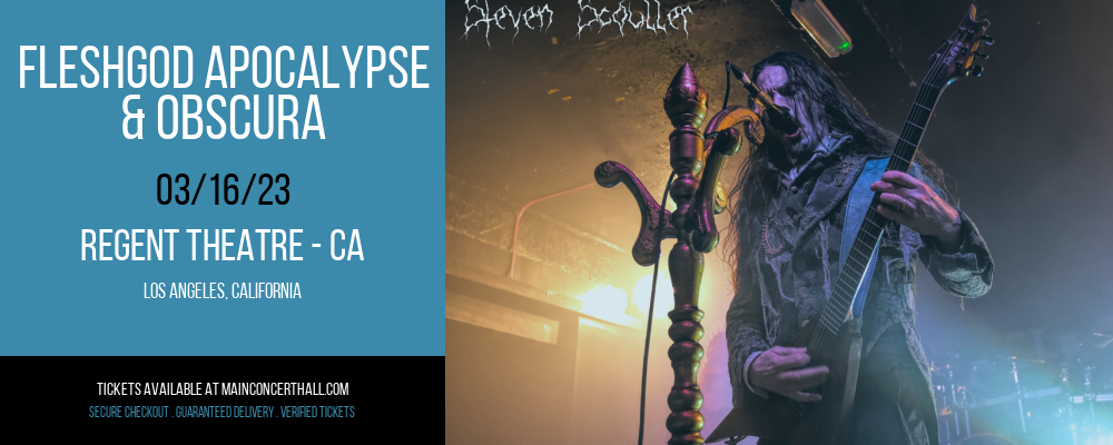 Fleshgod Apocalypse & Obscura at Regent Theater