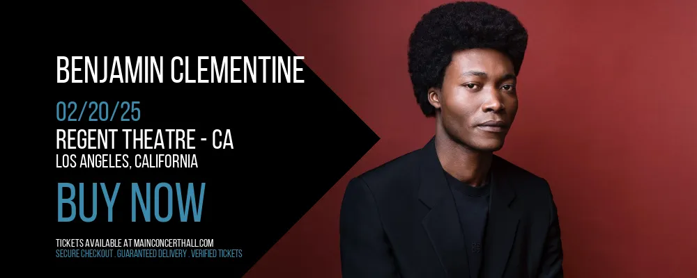 Benjamin Clementine at Regent Theatre - CA